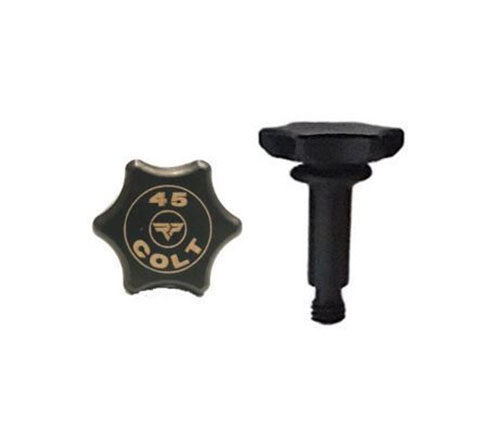 .45 Colt Marlin Lever Quick Takedown Screw musta, valmistettu 4140 chromoly teräksestä. Nopeasti irrotettava, O-renkaalla varustettu, sopii Marlin-aseisiin.